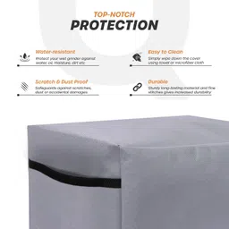 Cranique Dust Proof Water-Resistant Wet Grinder Cover for Table Top 2 Litre Ultra Perfect Plus | Perfect S | 1.25 Litre Ultra Mini - Grey image 2