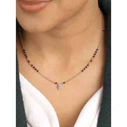 Crash.Club By CKC 14KT Gold Diamond Studded Pear Shape Necklace & Chains -4.1g-picture-27