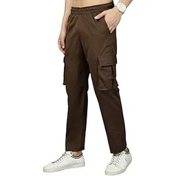 crawling monster Cotton Cargo Trackpants for Men, Loose Regular Fit Trousers, Multi Pocket Utility Wear for Outdoor, Casual Bottom for Gym, Workout & Office-picture-34