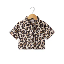 CrayonFlakes Girls Animal Printed Cotton Shirt Style Top-picture-20