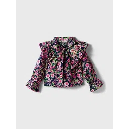 CrayonFlakes Girls Floral Print Cotton Top-picture-55