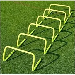 Craze Kick Strong PVC Tube Built Agility Hurdles for Field Training and Speed Coordination, 6-inches (Yellow) - Pack of 18-picture-31