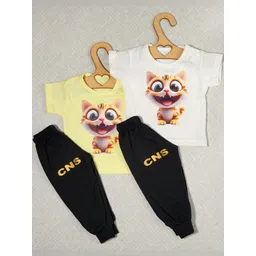 CRAZE N STITCH Boys Multi Cotton Solid Tshirts-picture-55