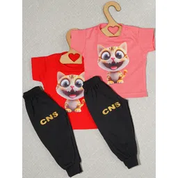 CRAZE N STITCH Boys Pack of 2 Printed Cotton T-Shirt & Pyjamas-picture-28