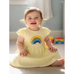 CRAZE N STITCH Print Puff Sleeve Ruffled Fit & Flare Dress-picture-32