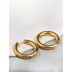 Crazy Fashion Stainless Steel Circular Hoop Earrings-picture-12