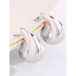 Crazy Fashion Stainless Steel Teardrop Shaped Drop Earrings-picture-30