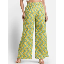 Crazy Needle Women Printed Handloom Palazzos-picture-14