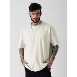 crazybee tshirt Crazybee T-shirt Men Solid Round Neck Cotton Oversized T-shirt-picture-40
