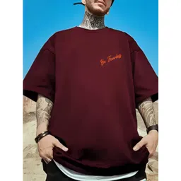 Crazybee Tshirt Men Graphic Printed Round Neck Cotton Oversized T-shirt-picture-19