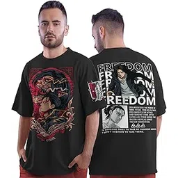 crazymonk Eren Yeager X Freedom Oversized T-Shirt-picture-48