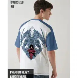 crazymonk Men Graphic Print Oversized Crew-Neck T-Shirt-picture-20