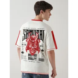 Crazymonk Men Graphic Printed Oversized Round Neck Cotton T-shirt-picture-31