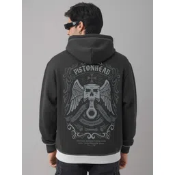 Crazymonk Men Printed Hooded Sweatshirt-picture-19