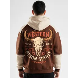 Crazymonk Men Printed Hooded Sweatshirt-picture-41