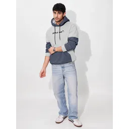 Crazymonk Men Printed Hooded Sweatshirt image 4