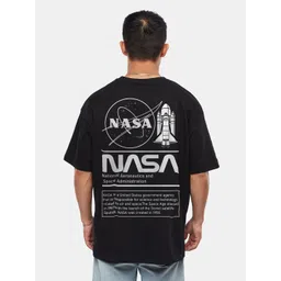 Crazymonk NASA Printed Drop Shoulder Pure Cotton Oversized T-Shirt-picture-18