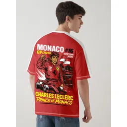 Crazymonk Oversized Price Of Monaco Graphic Printed Cotton T-Shirt-picture-32