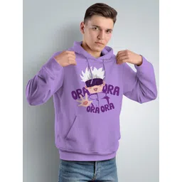 Crazymonk Unisex Jujutsu Kaisen Ora Ora Anime Printed Hooded Cotton Sweatshirt-picture-19