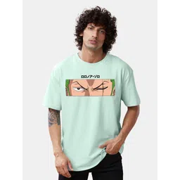 Crazymonk Unisex Zoro Anime Printed Cotton Oversized T-shirt-picture-20