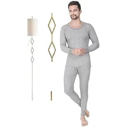 cread craft Cread CraftRound Neck Full Sleeve Thermal Top and Bottom Set for Men's-picture-49