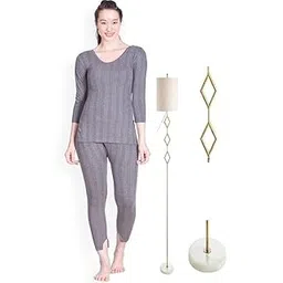 cread craft Womens Thermal Body Warmer Set | Full Sleeve Top & Bottom Set for Women | Ultra Soft Winter Inner Wear (Set of 1)-picture-54