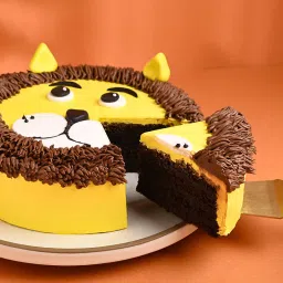 Creamy Cute Lion Theme Designer Cake image 4