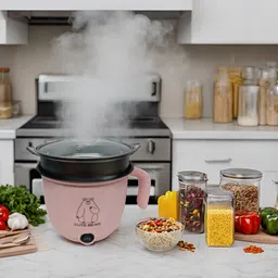 creation bazaar Cooker 1.8 L, Rice Maker Cooker with Steaming Feature, Multifunction Portable Travel Cooker, Rice Cooker, Food Steamer, Egg Cooker, Egg Boiler-picture-24
