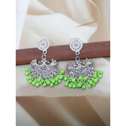 Creative Frogs Peacock Shaped Drop Earrings-picture-22