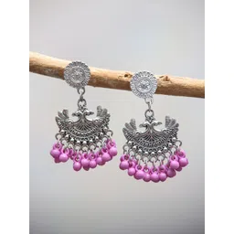 Creative Frogs Peacock Shaped Drop Earrings-picture-16