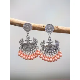 Creative Frogs Peacock Shaped Drop Earrings image 3