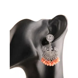 Creative Frogs Peacock Shaped Drop Earrings image 2