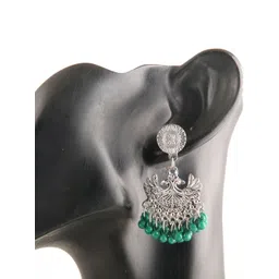 Creative Frogs Peacock Shaped Drop Earrings image 2