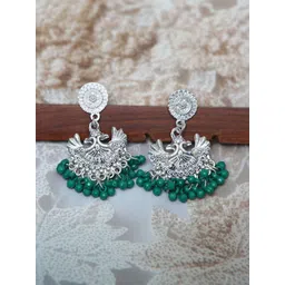 Creative Frogs Peacock Shaped Drop Earrings image 3