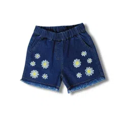 Creative Kid'S Girls Denim Regular Fit Embroidered Shorts-picture-33