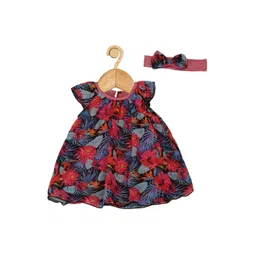 Creative Kids Girls Floral Printed Cap Sleeves A-Line Dress-picture-35