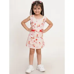 Creative Kid'S Girls Pink Cotton Regular Fit Printed Dress-picture-22