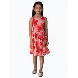 Creative Kid's Girls Pink Floral Dress-picture-44