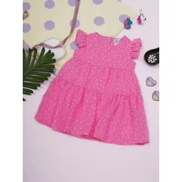 Creative Kid'S Girls Pink Regular Fit Printed Dress-picture-42