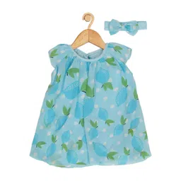 Creative Kids Infant Girls Conversational Printed A-Line Dress With Attached Bodysuit-picture-12