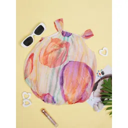 Creative Kids Infant Girls Pack Of 2 Printed Cotton Bodysuits-picture-46