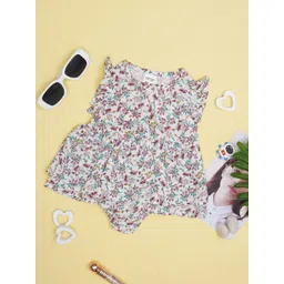 Creative Kids Infant Girls Pack Of 2 Printed Cotton Bodysuits-picture-55