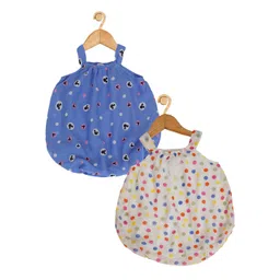Creative Kids Infant Girls Pack of 2 Printed Shoulder Straps A-Line Dresses-picture-31