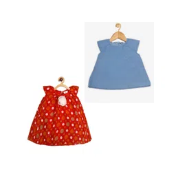 Creative Kids Polka Dot Print Georgette A-Line Dress-picture-34