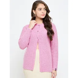 CREATIVE LINE Women Woollen Longline Cardigan-picture-33