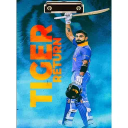 creative print solution Virat Kohli tiger return Digital Reprint Clip Board Exam Pad (14x9.5 Inches)-picture-18