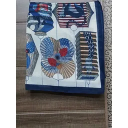 creativemv2 Printed Cotton Blend Men Blue Stole image 3