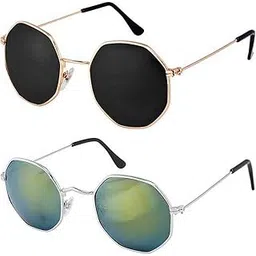 creek Octagonal Sunglasses/Frame For Men & Women-Combo of 2-picture-39