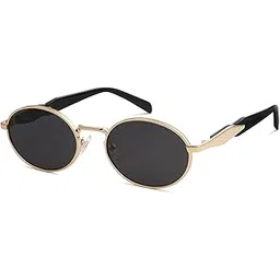 creek Retro Oval Sunglasses for Women & Men | Trendy Metal Sun Glasses Classic Shades | UV400 Protection-picture-47