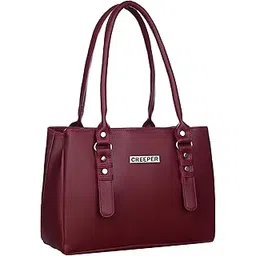 creeper Women's/Girls Leather Large Capacity Shoulder Bags (Mehroon)-picture-49